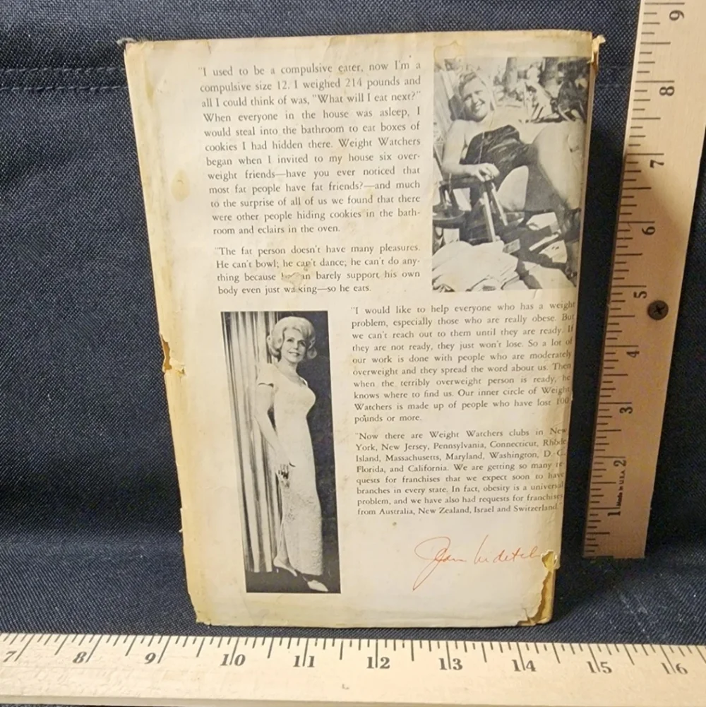 1966 Weight Watchers Cook Book 1966 1st Edition Jean Nidetch Original Dust Cover
